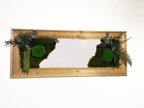 Preserved plants on mirror